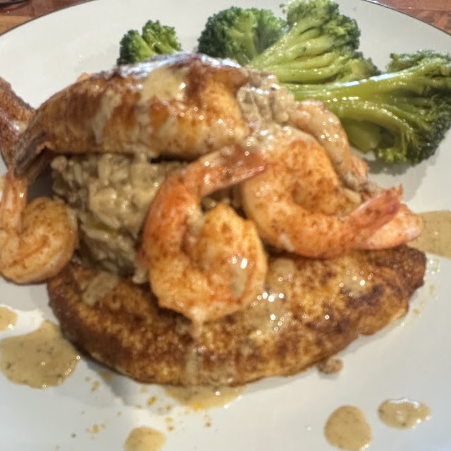 Blackened Fish & Shrimp over Curry Rice