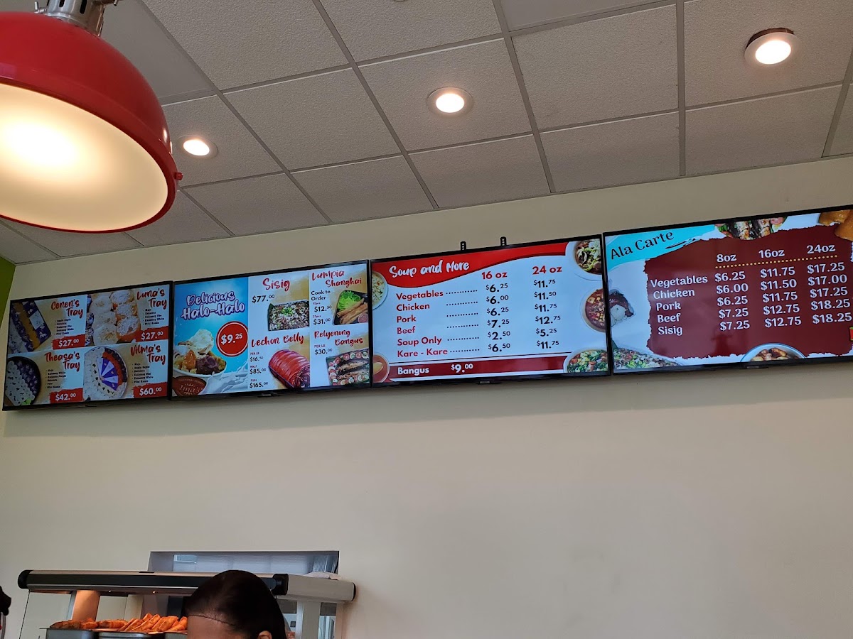 Ima's Chicago menu board