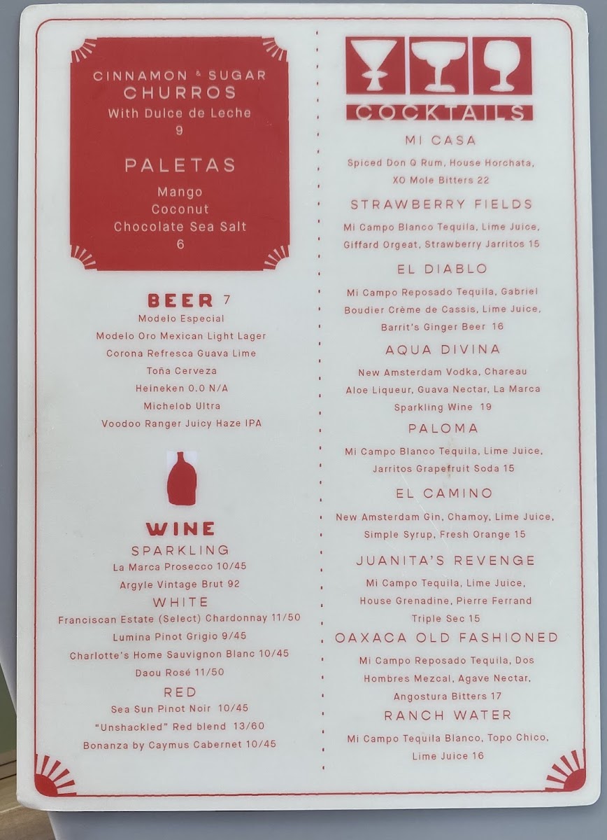 Mercado Morada menu board