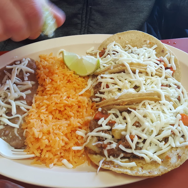 Tostada 1 Taco and 1 Enchilada