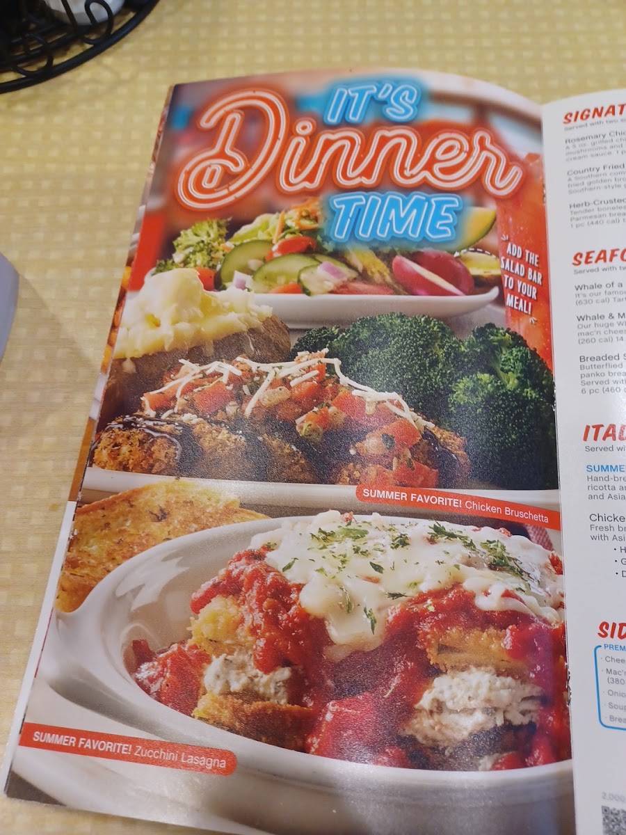 Eat'n Park menu board