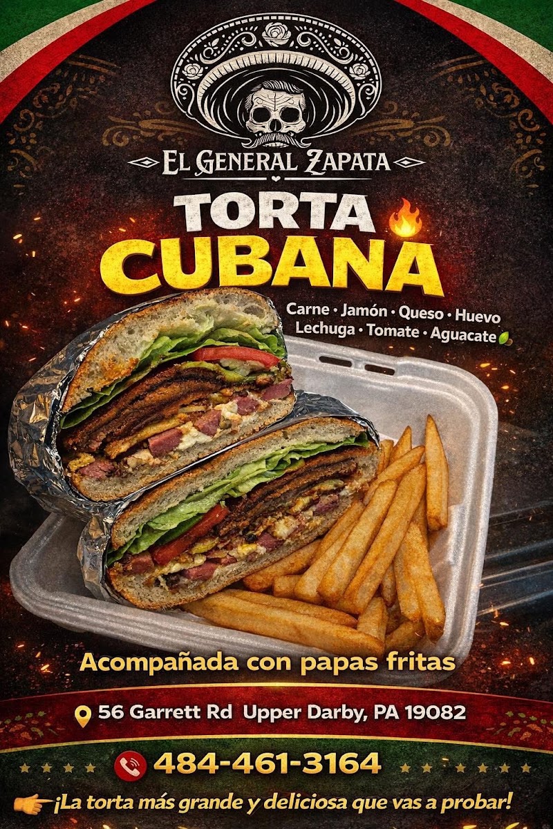 El General Zapata menu board
