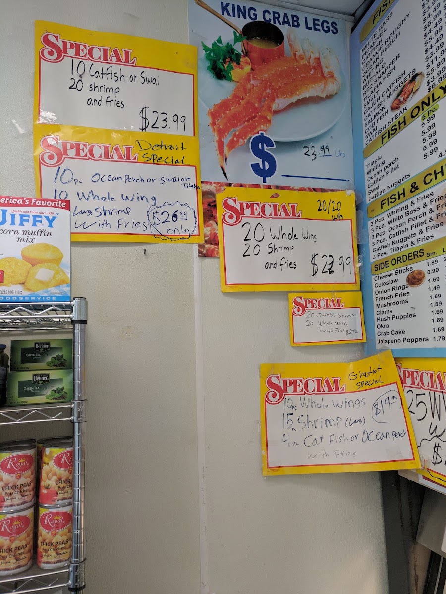 Daily Catch Fish Market menu board