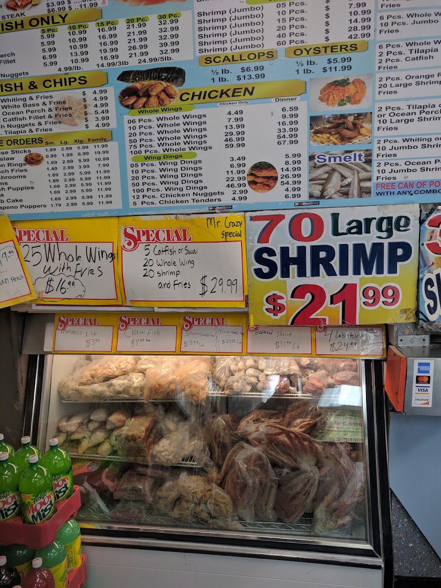 Daily Catch Fish Market menu board