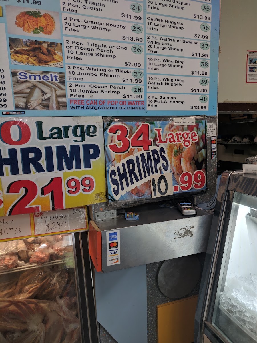 Daily Catch Fish Market menu board