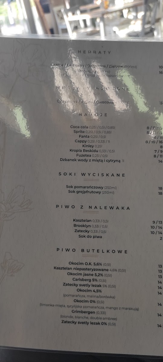 Gadka Szmatka menu board