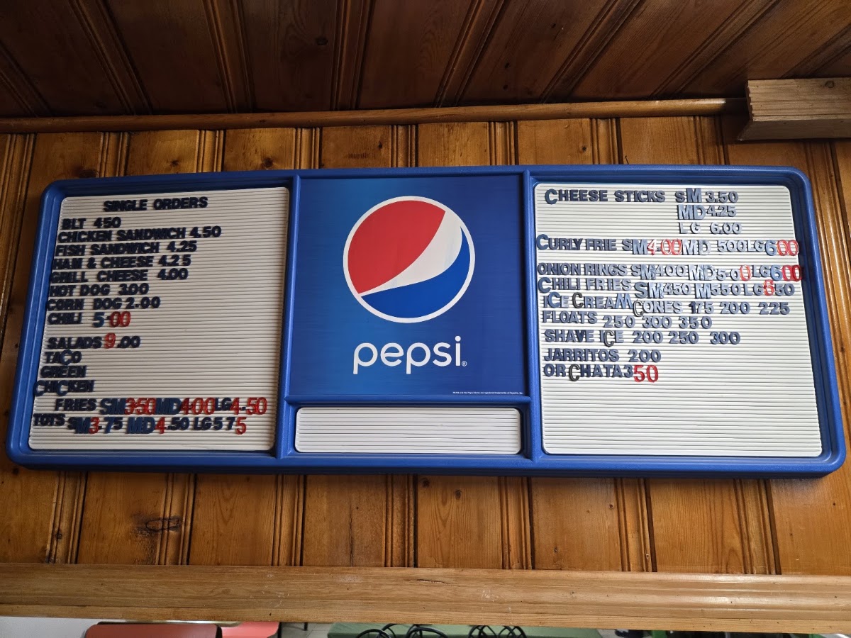 Rosa's Mexican/ American Restaurant menu board
