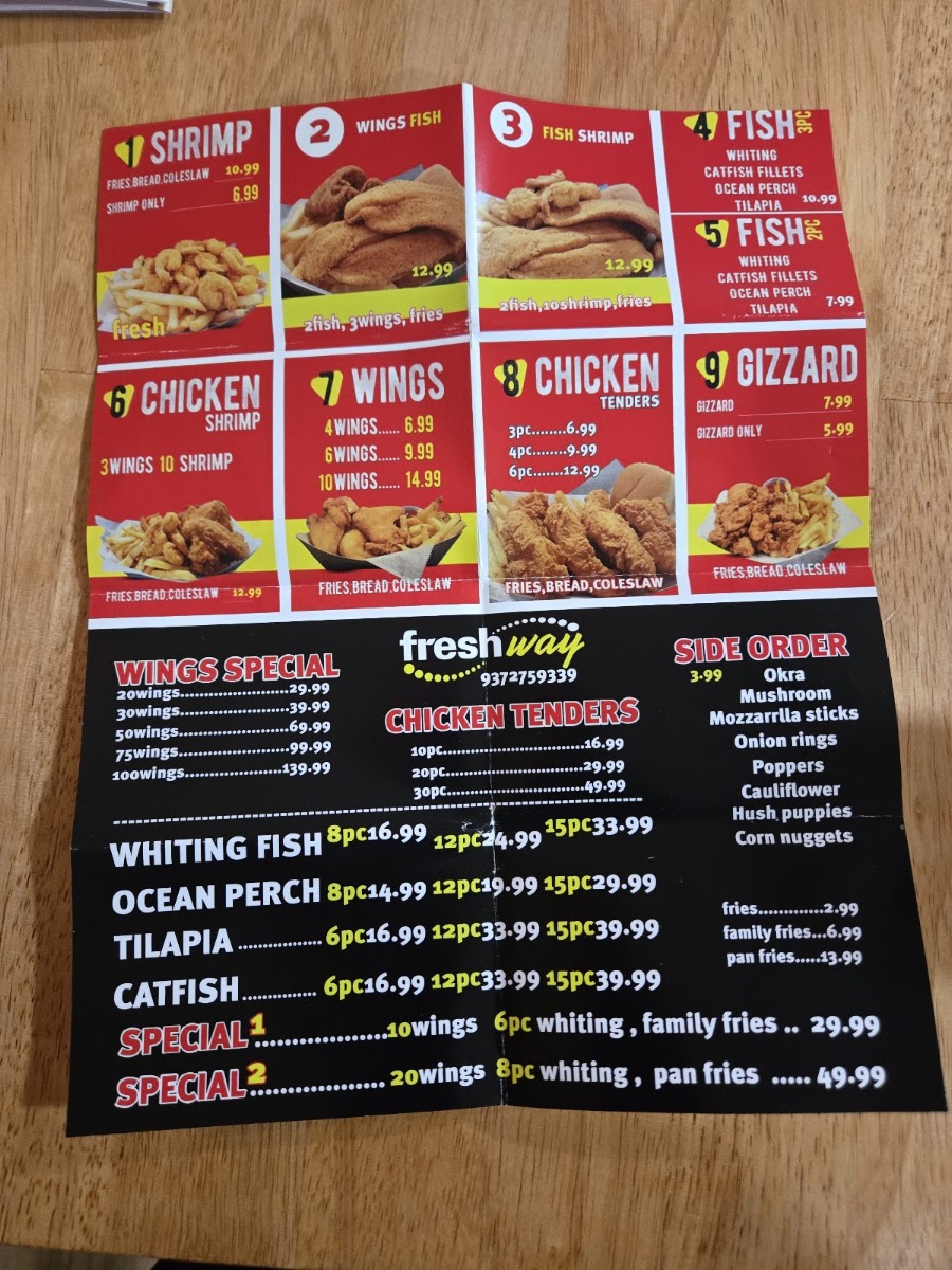 Fresh Way menu board