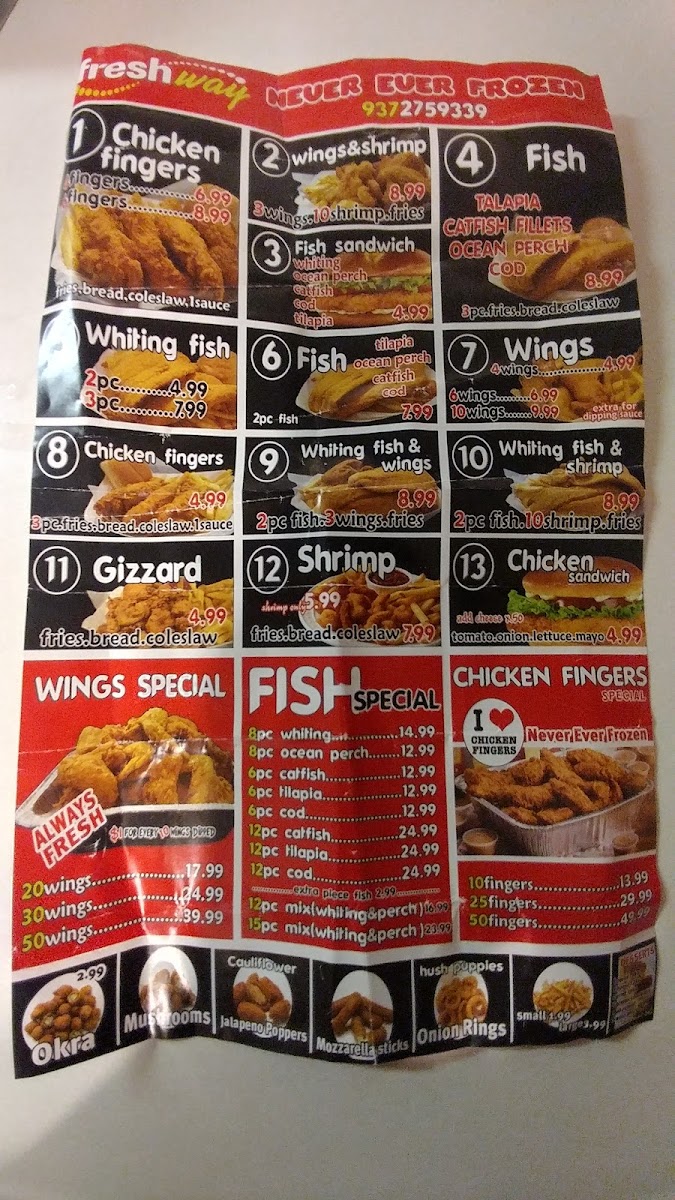 Fresh Way menu board