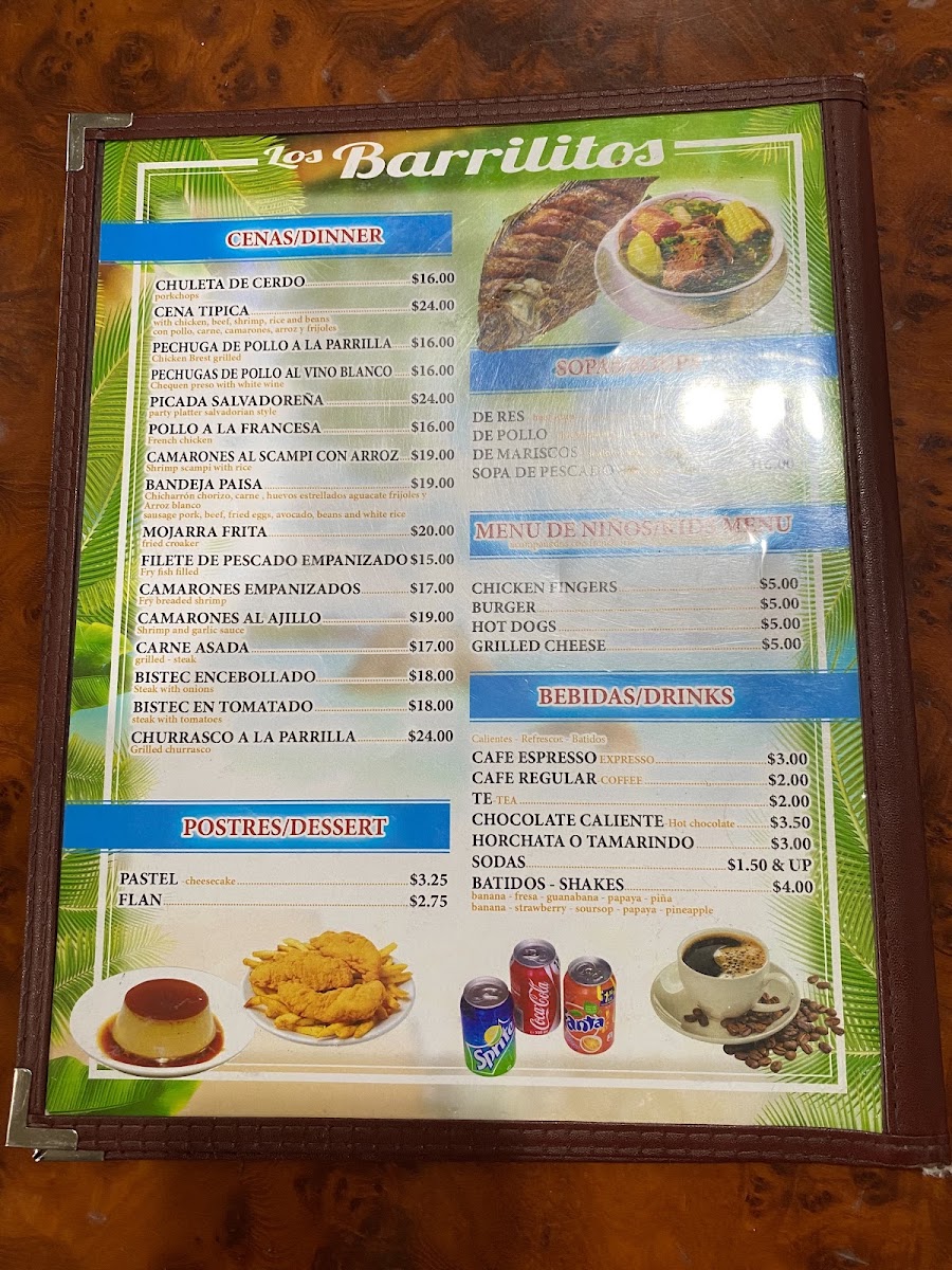 Los Barrilitos menu board