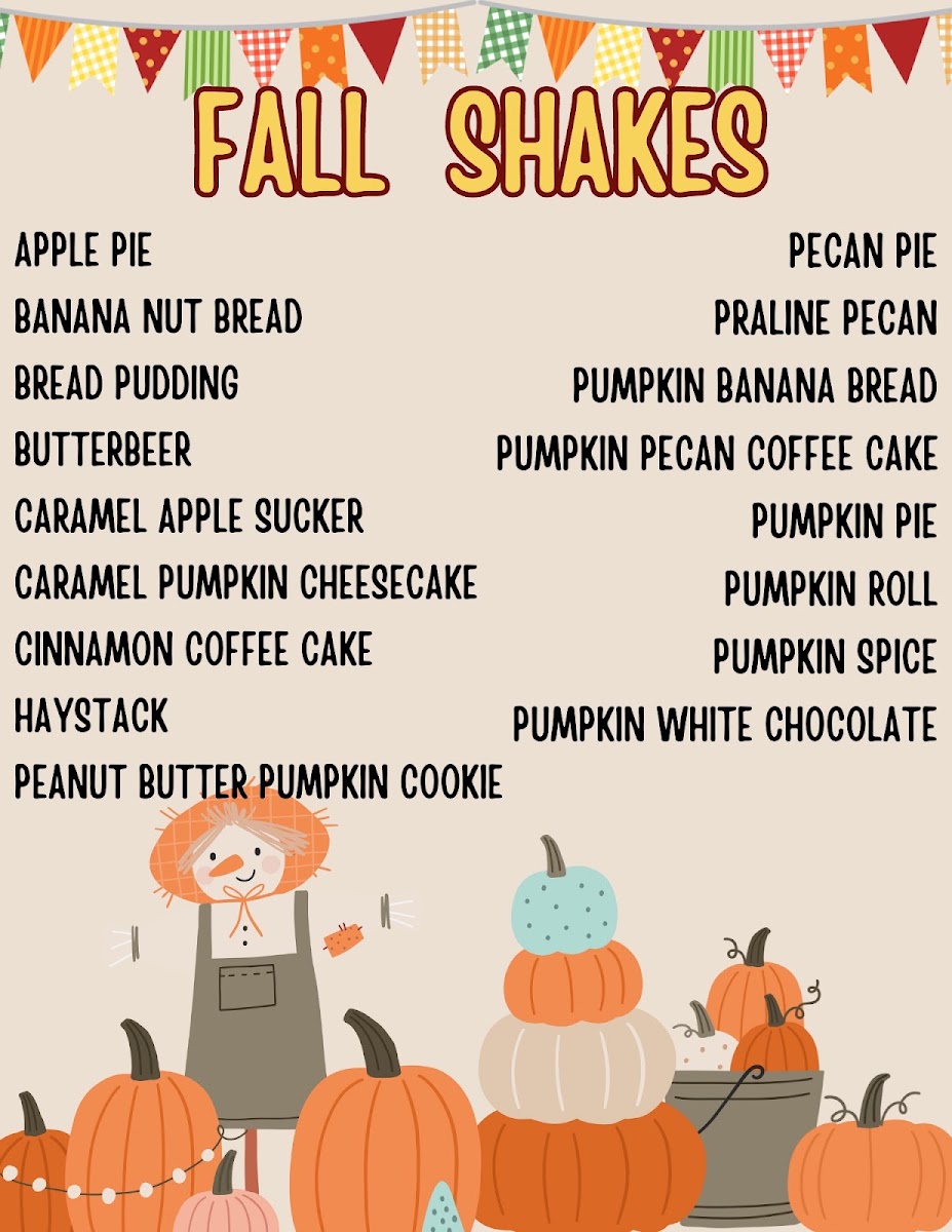 Yert Nutrition menu board