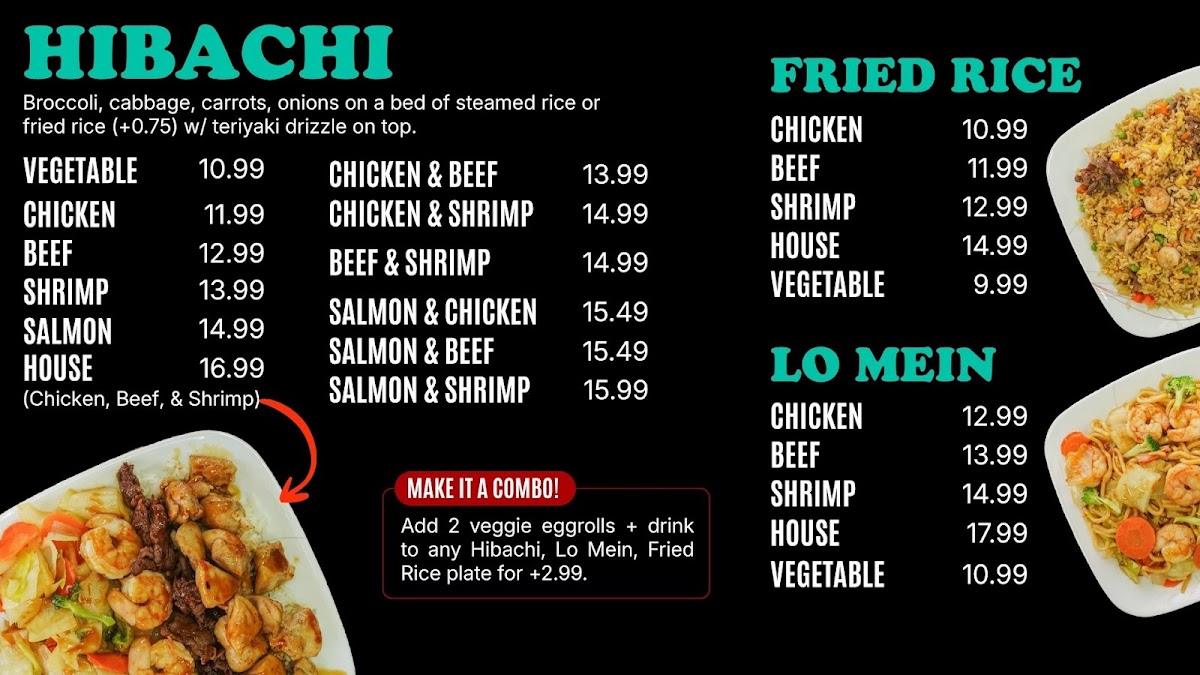Wings N Grill (Lawrenceville) menu board