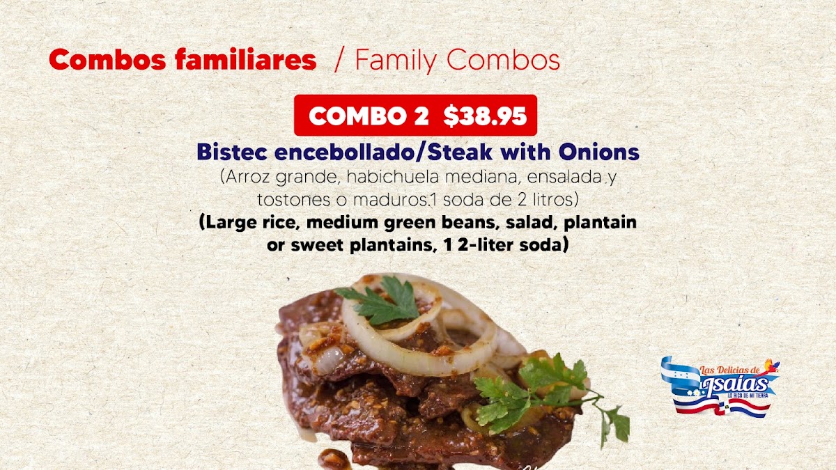 Restaurant LAS DELICIAS DE ISAIAS menu board