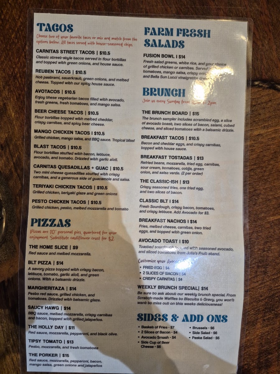 Krystyna's | Polish American Cuisine menu board
