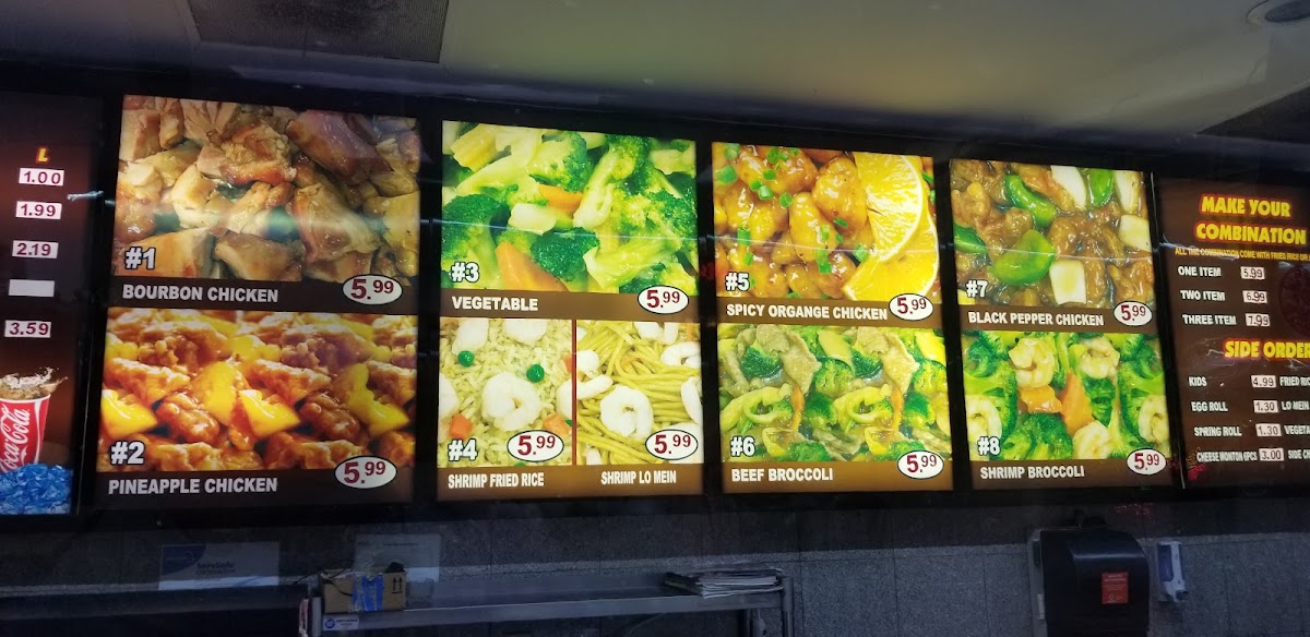 Cajun Cafe Express menu board