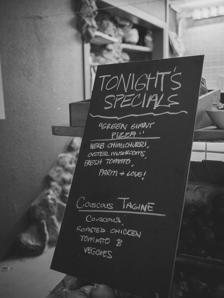 Tomorrow and Tomorrow menu board