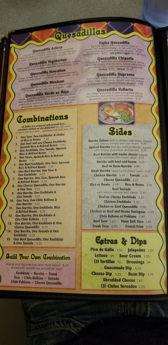 Mi Casita Restaurant | Mexican menu board