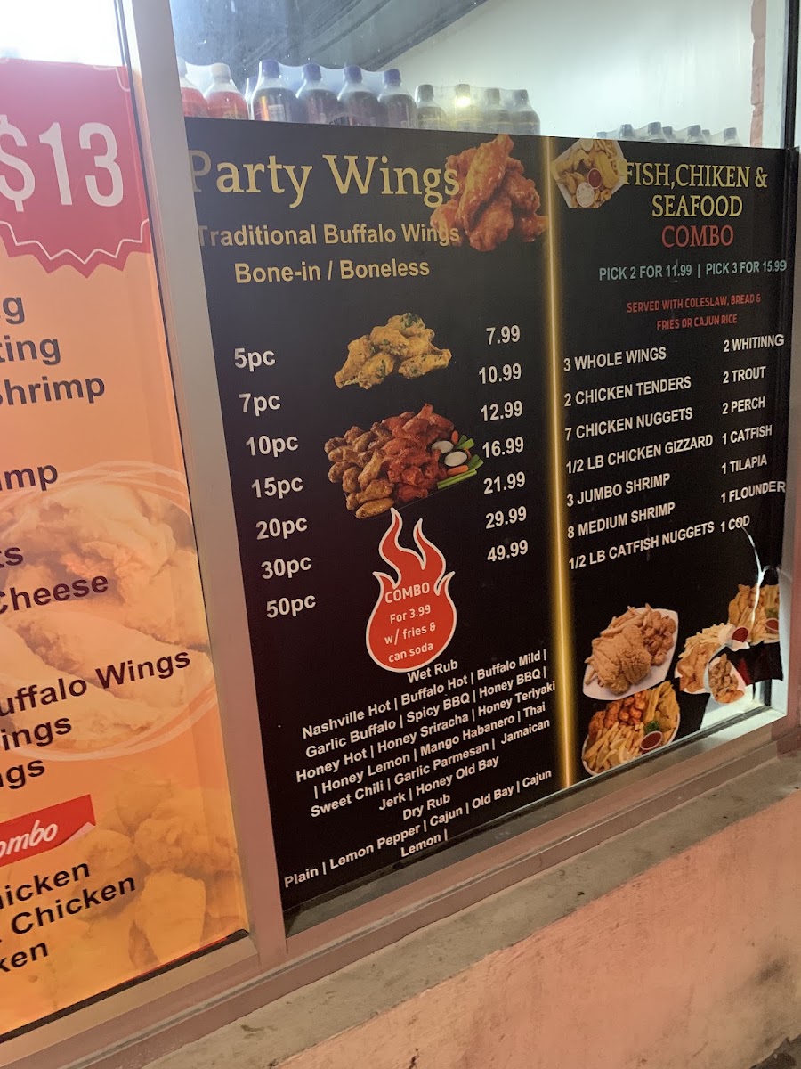 Oriental Express menu board