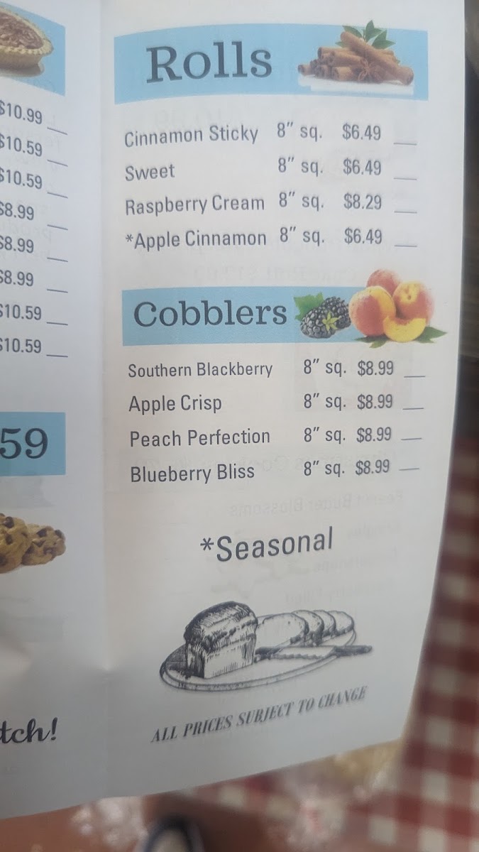 Country Boy Cafe menu board
