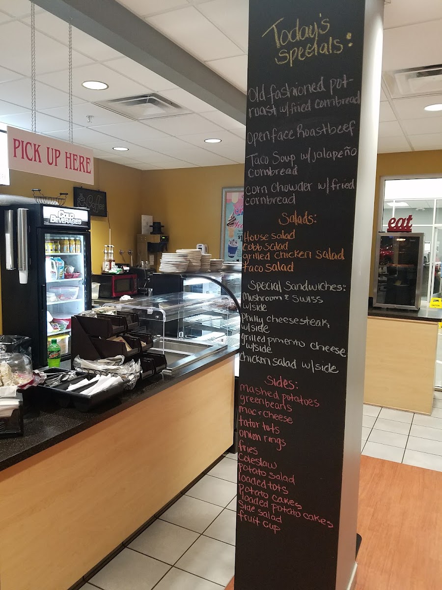 The Cafe at Swope Toyota menu board