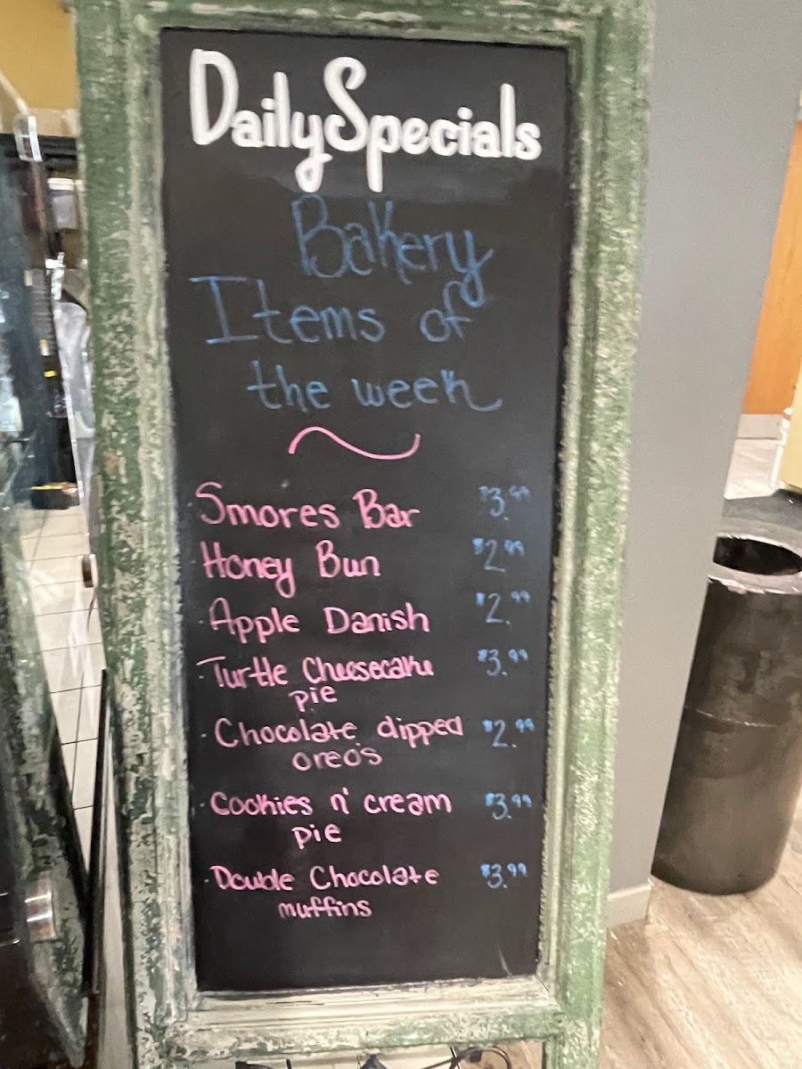 The Cafe at Swope Toyota menu board