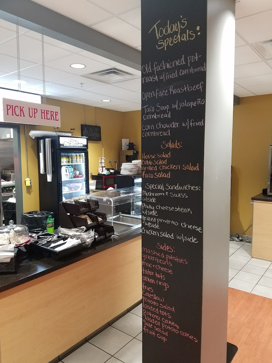 The Cafe at Swope Toyota menu board