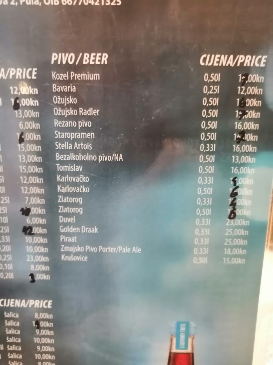 Barney's Caffe menu board