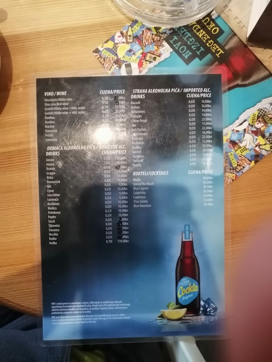 Barney's Caffe menu board