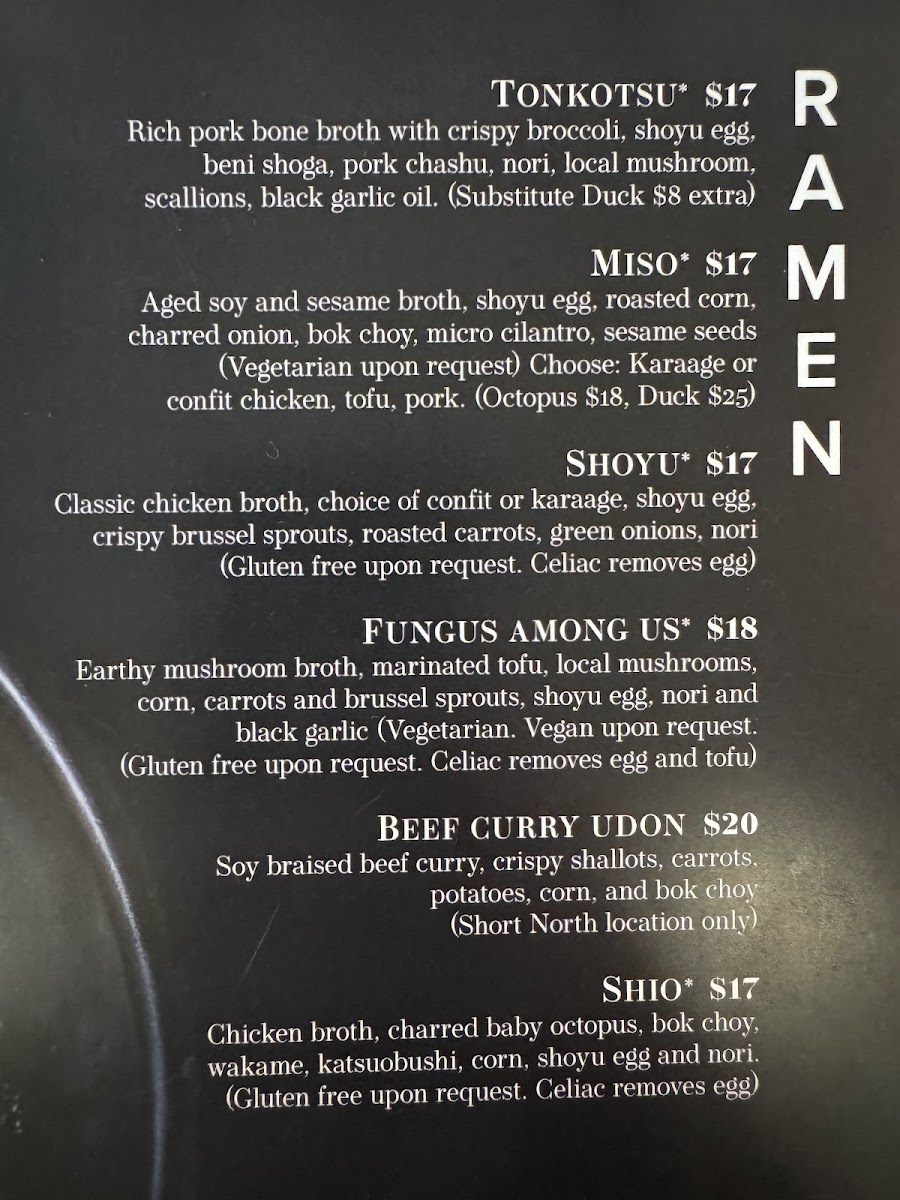 Ampersand Asian Supper Club menu board