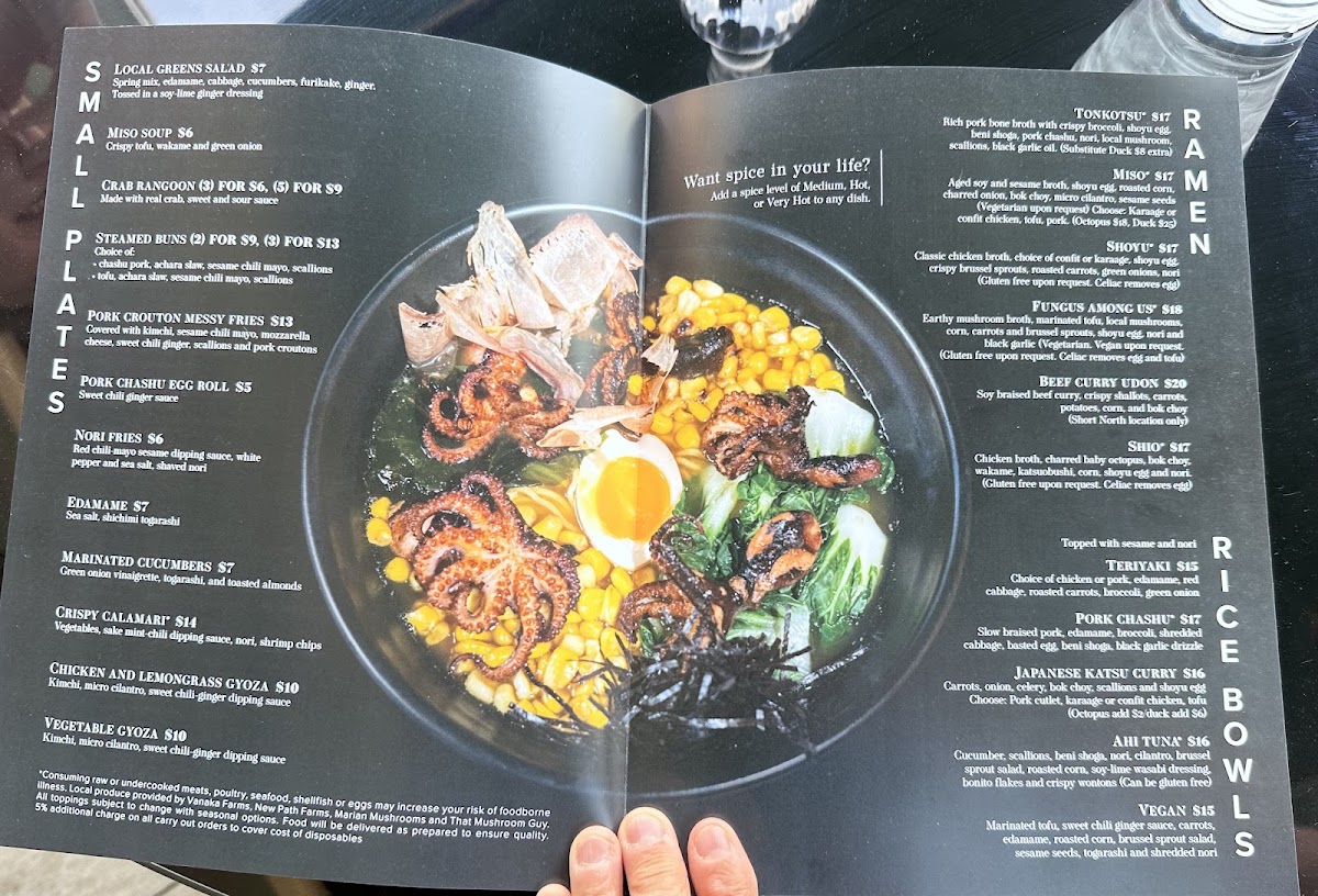 Ampersand Asian Supper Club menu board