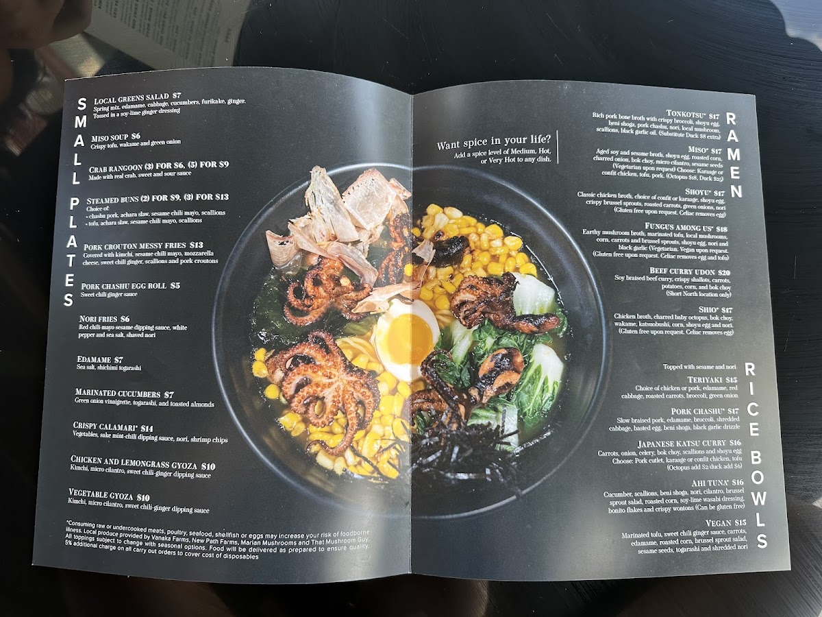 Ampersand Asian Supper Club menu board