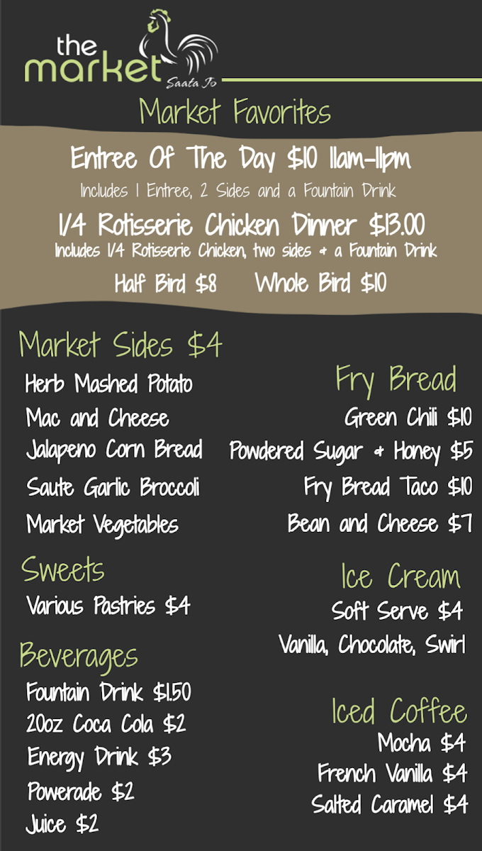 The Market menu board