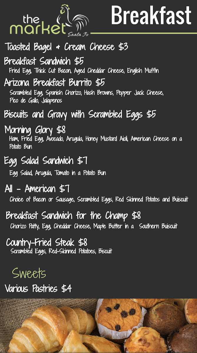 The Market menu board