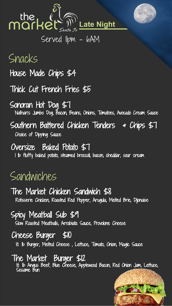The Market menu board