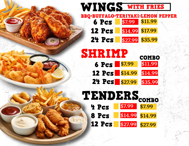 Papa Chevere menu board