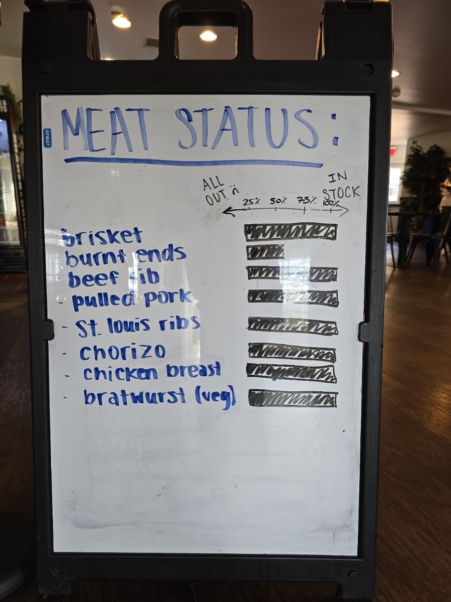 Brakes & Briskets menu board
