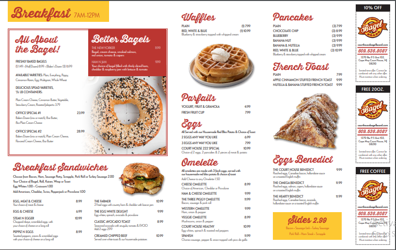 Court House Bagel Board menu board