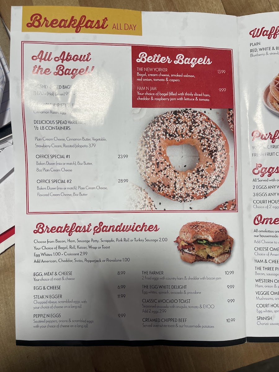 Court House Bagel Board menu board