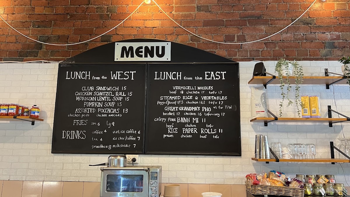 Auntie Mai's Vietnamese Cafe menu board
