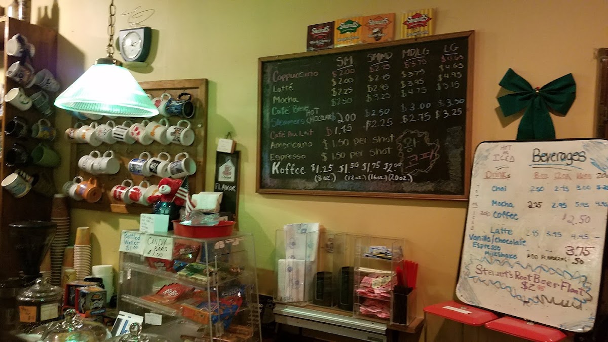 Vargtimmen King Koffee menu board