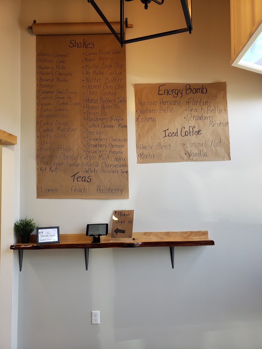 Leben Nutrition menu board