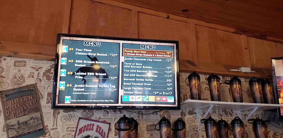 Penny Ann's Pizzeria menu board