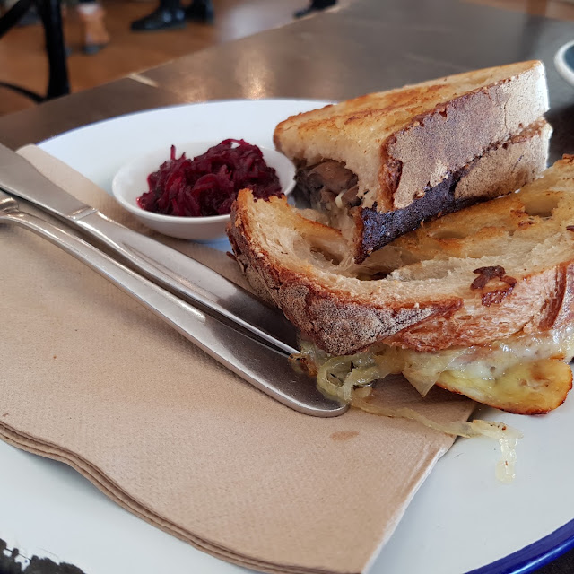 Mushroom and Swiss Cheese Toast