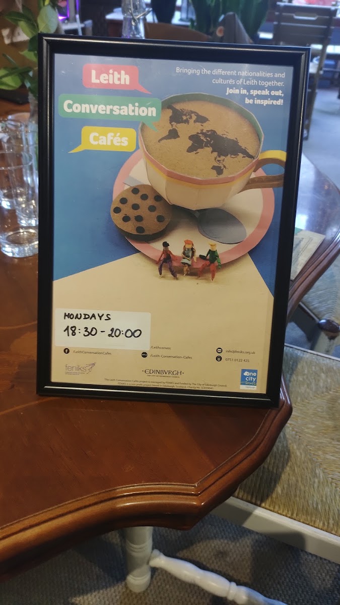 Santosa Café Wellness Centre menu board