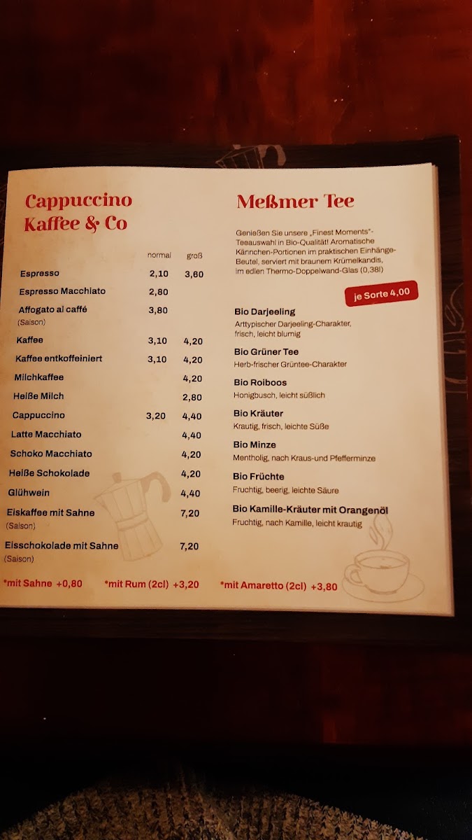 Cafe Express menu board