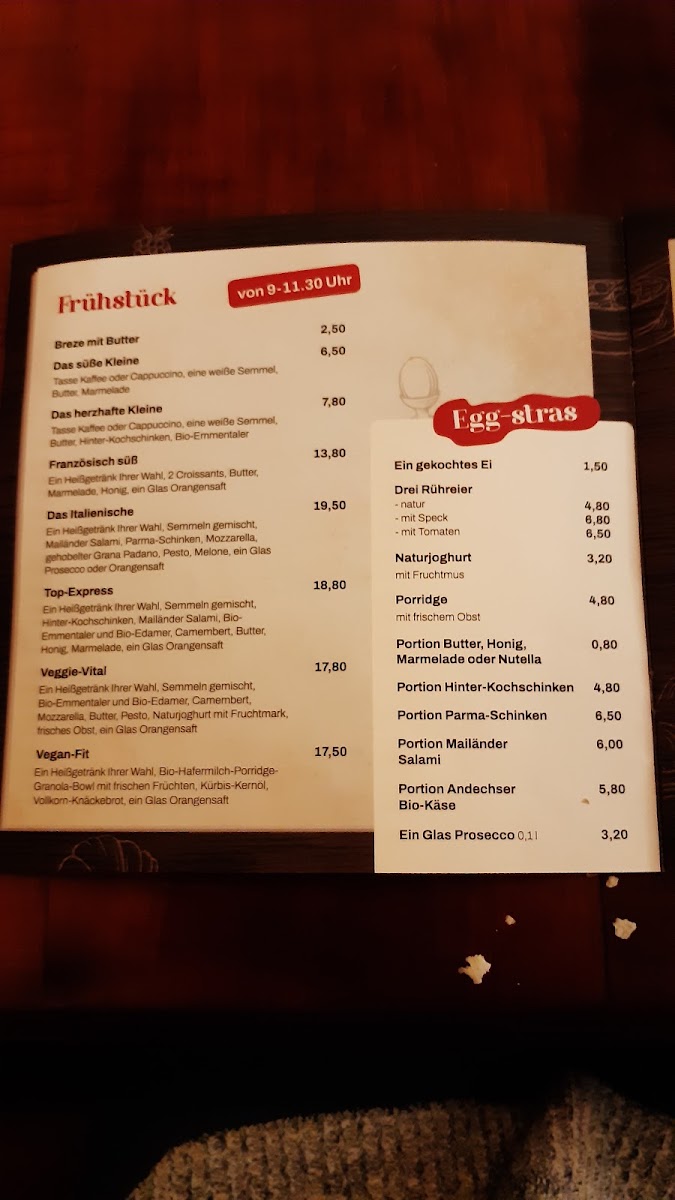 Cafe Express menu board