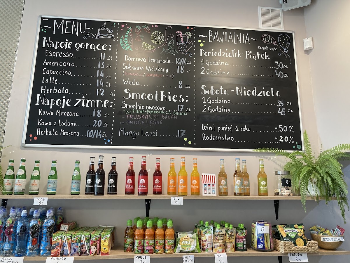 Mini Swiat menu board