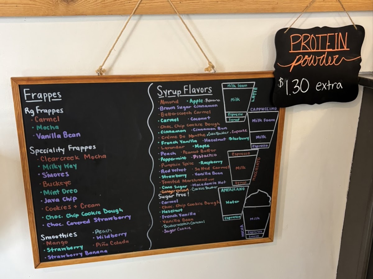 Spade's Cafe menu board