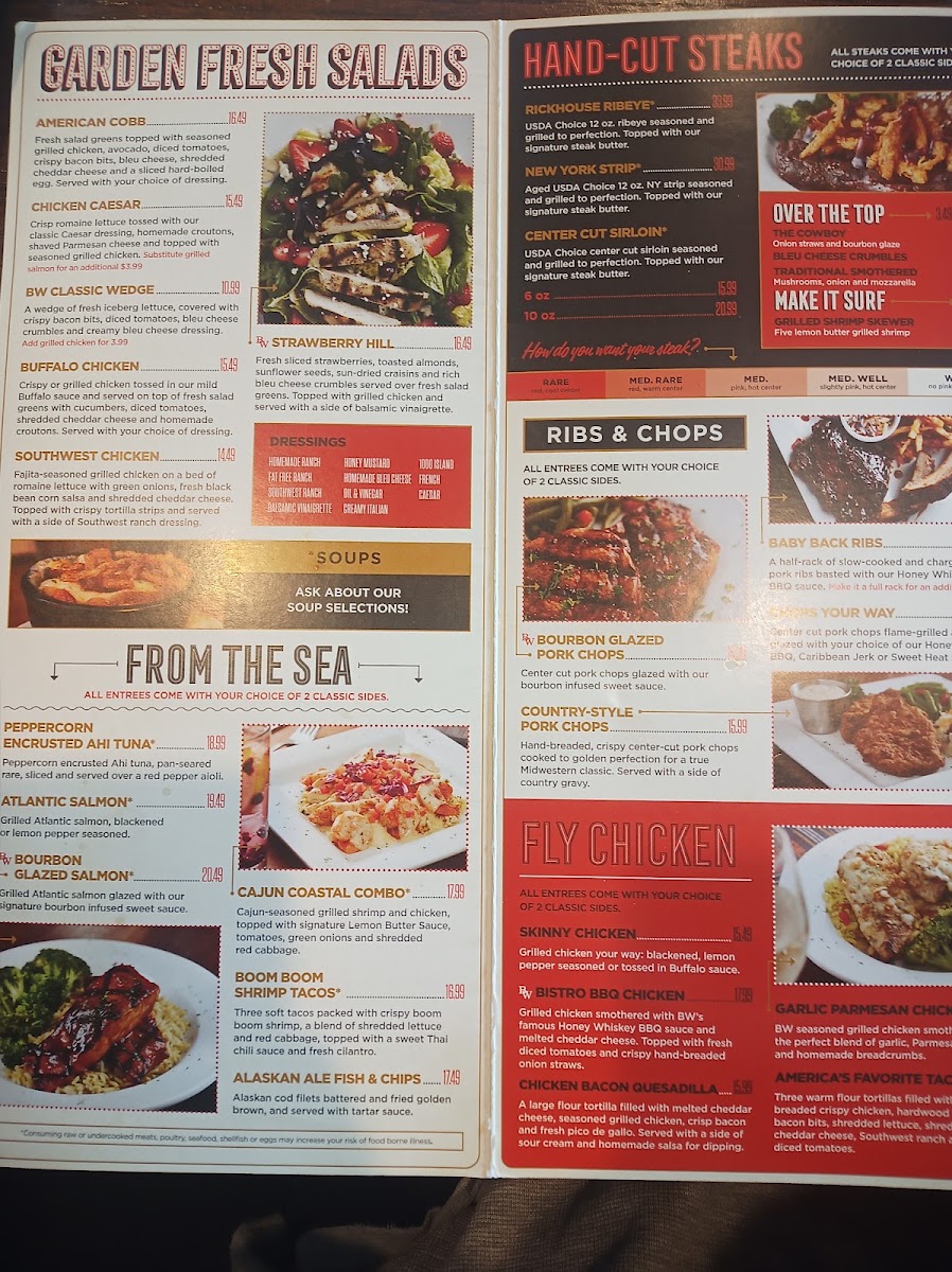 Big Whiskey's - Neosho menu board