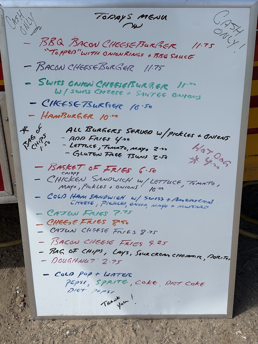 FIRED - U.P menu board